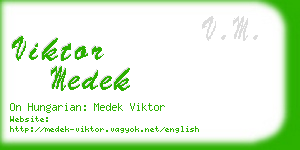 viktor medek business card